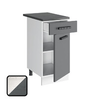 Стол разделочный ОДРИ-2, 1 ящик Н400-1Я Фактурный Серый (810х400х450) Столешница Мрамор итальянский (1303)