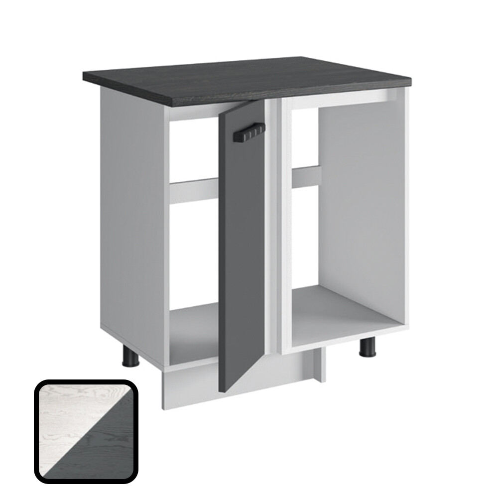 Стол разделочный угловой ОДРИ-2, НУ1000 Фактурный Серый (810х1000х450) Столешница Мрамор итальянский (1307)