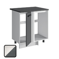 Стол разделочный угловой ОДРИ-2, НУ1000 Фактурный Серый (810х1000х450) Столешница Мрамор итальянский (1307)