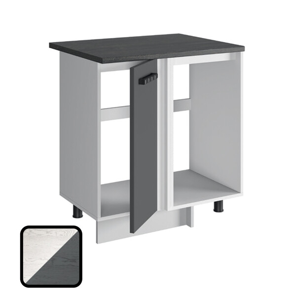 Стол разделочный угловой ОДРИ-2, НУ1000 Фактурный Серый (810х1000х450) Столешница Мрамор итальянский (1307)