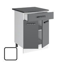 Стол разделочный СИТИ-1, 1 ящик Н600-1Я Белый софт (810х600х450) Столешница Полярная Звезда