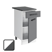 Стол разделочный СИТИ-2, 1 ящик Н400-1Я Белый софт/Графит софт (810х400х450) Столешница Полярная Звезда (1349)