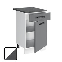 Стол разделочный СИТИ-2, 1 ящик Н500-1Я Белый софт/Графит софт (810х500х450) Столешница Полярная Звезда