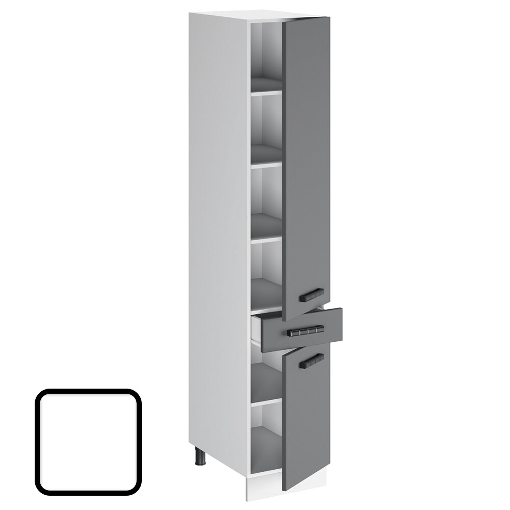 Пенал СОФИ-2 (1 ящик 2 двери) П6-400-1Я Белый Софт (2060х400х550)