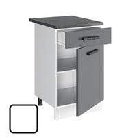 Стол разделочный СОФИ-2, 1 ящик Н500-1Я Белый Софт (810х500х450) Столешница Гранит чёрный