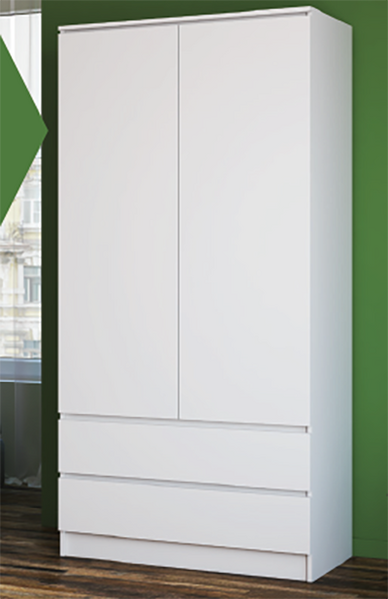 Шкаф Мальм 800*1800*500 (Белый) (2 места) 1475