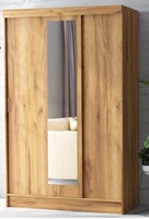 Шкаф Муви 1252*1964*460 (Дуб Крафт Золотой) (3 места) 1479