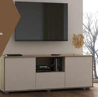 Тумба под ТВ, 2 двери+1 ящик, 1540*585*430 (Сонома/Белый) ЛДСП (1471) (1 место)