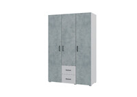 Victor Шкаф 3 створки/2 ящика белый/бетон (3 места)