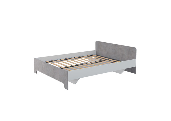 Victor Кровать 1,6м белый/бетон (2 места)