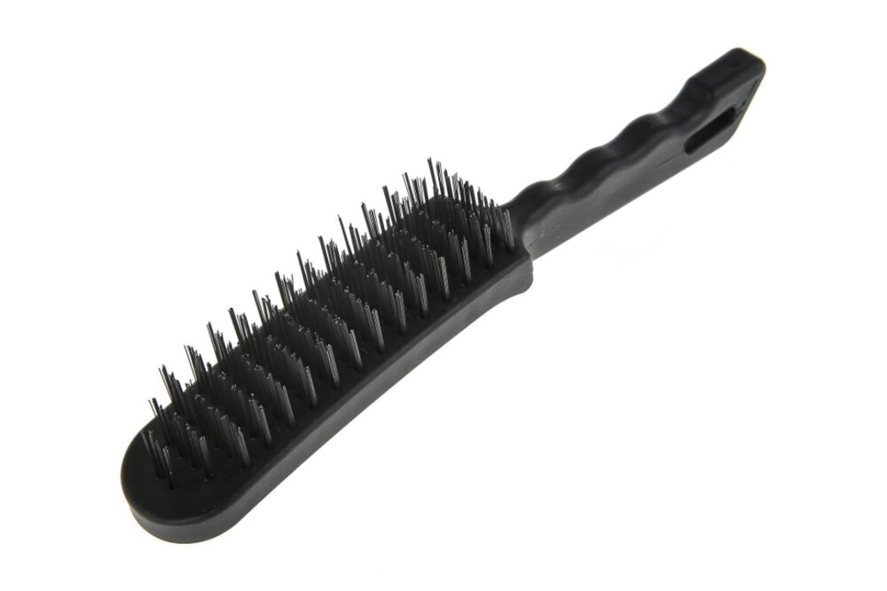 Щетка металлическая ручная ЛОМ, пластиковая рукоятка, 6-рядная 2768010