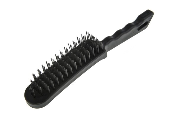 Щетка металлическая ручная ЛОМ, пластиковая рукоятка, 6-рядная 2768010