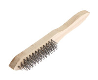 Щетка металлическая ручная ЛОМ, деревянная рукоятка, 5-рядная 3467302