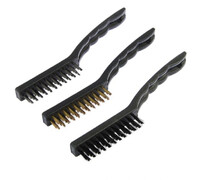 Набор щеток металлических ручных ТУНДРА, пластиковые рукоятки, большие, 3 шт. 1032388
