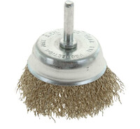 Щетка металлическая для дрели ТУНДРА, со шпилькой, "чашка", 65 мм 1032350