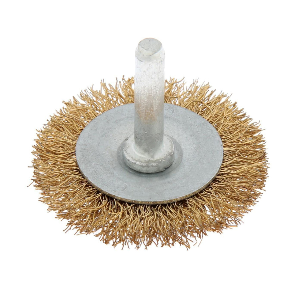 Щетка металлическая для дрели ТУНДРА, со шпилькой, плоская, 50 мм 1032375