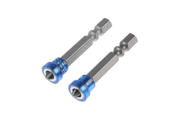 Биты ТУНДРА, намагниченные, сталь S2, круглый магнитный фиксатор, PH2 х 50 мм, 2 шт. 2393921