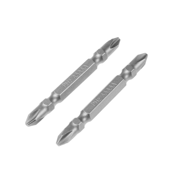 Биты двухсторонние ТУНДРА, намагниченные, сталь CrV, PH2 х 65 мм, 2 шт. 1124363