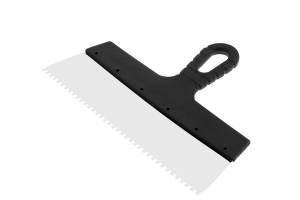 Шпатель зубчатый ЛОМ, 300 мм, зуб 4 мм, нержавеющая сталь 5386203