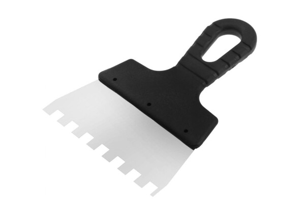 Шпатель зубчатый ЛОМ, 150 мм, зуб 10 мм, нержавеющая сталь 5386221