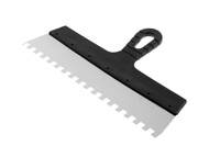 Шпатель зубчатый ЛОМ, 350 мм, зуб 10 мм, нержавеющая сталь 5386225