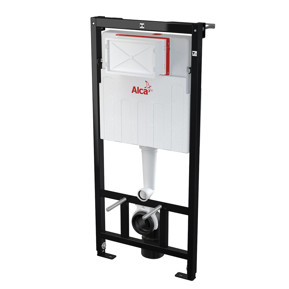 Инсталляция AlcaPlast (набор 4 в1) каркас AM101/1120, кнопка M570 (белая), плита M91, крепеж