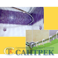 Карниз д/ванной нержавейка Дуга 1,6м х 1,6м (труба: 25х1 (мм) Распродажа