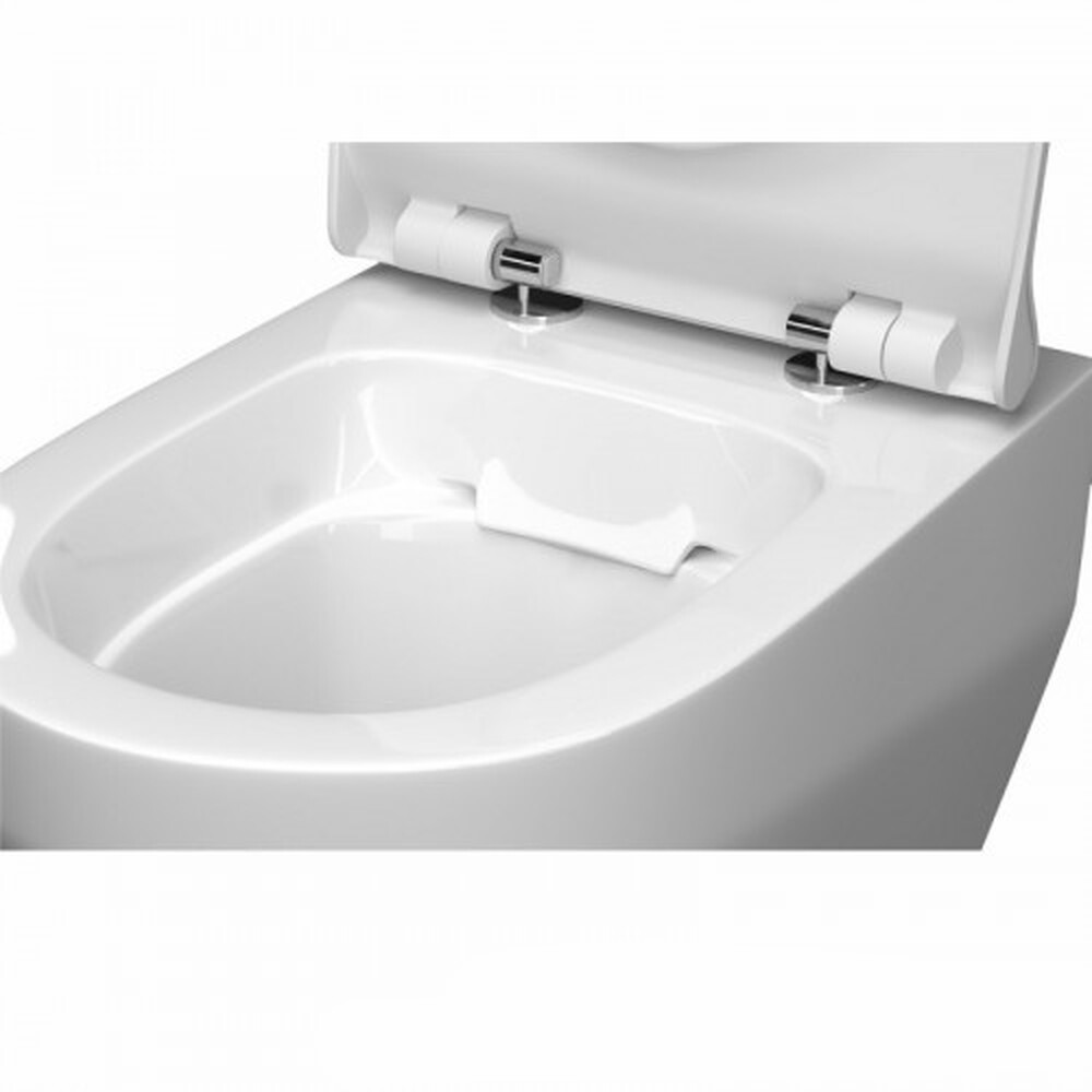 Унитаз подвесной "БАРИ НОВА" SLIM БЕЗОБОДКОВЫЙ МЛ Белый (сид.дюроМульти-Лифт, легкосъемное) КЕРАМИН 466116