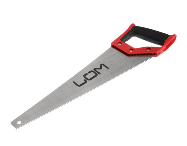 Ножовка по дереву ЛОМ, обрезиненная рукоятка, 7-8 TPI, 400 мм 1818195