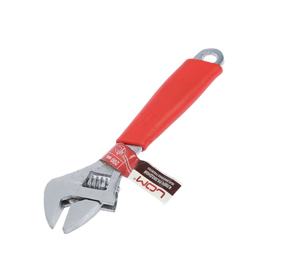 Ключ разводной ЛОМ, пластиковая рукоятка, 200 мм 1647016