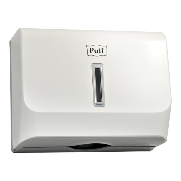 Диспенсер бумажных полотенец Puff-5130 пластик, БЕЛЫЙ, для листов Z и V сложения  