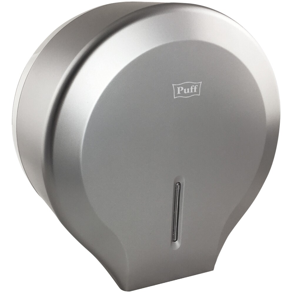 Диспенсер для туалетной бумаги Puff-7130S пластик, ХРОМ, втулка не менее 45мм, диаметр рулона 24см  