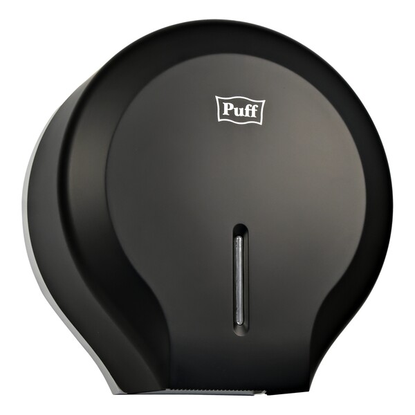 Диспенсер для туалетной бумаги Puff-7130BL пластик, ЧЕРНЫЙ, втулка не менее 45мм, диаметр рулона 24см 
