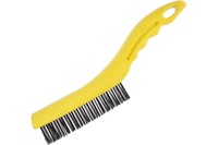 Щетка металлическая ручная ТУНДРА, закаленная проволока, пластиковая рукоятка, 4-рядная 3110016