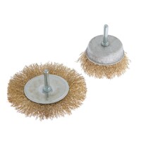 Набор щеток металлических для дрели ТУНДРА, плоская 100 мм, чашка 75 мм, 2 шт. 1032392