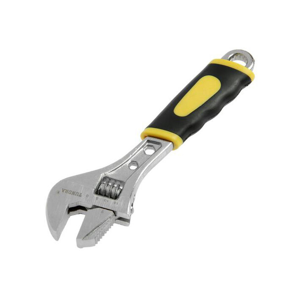 Ключ разводной ТУНДРА, 2 варианта зажима, гайки 3-5-10 мм, 2К рукоятка, 150 мм 1647023