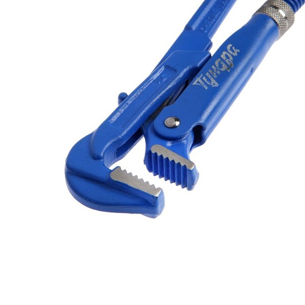 Ключ трубный рычажный ТУНДРА, плоский зажим 90°, раскрытие до 30 мм, №0, 3/4" 1187505