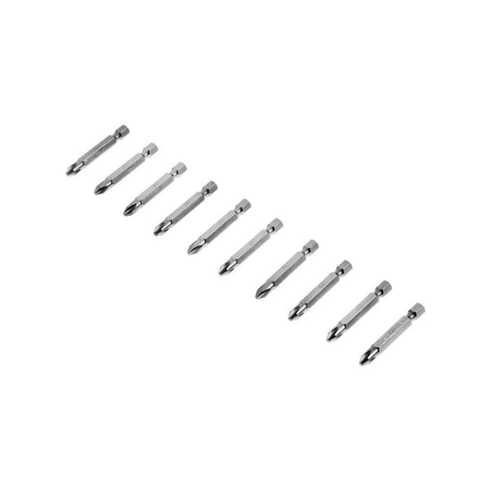 Биты ТУНДРА, намагниченные, сталь S2, PH2 х 50 мм, 10 шт. 1124361