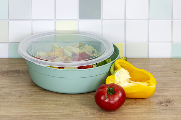 Миска 2,8 л с крышкой цв.микс (М-Пластика) (М1303)