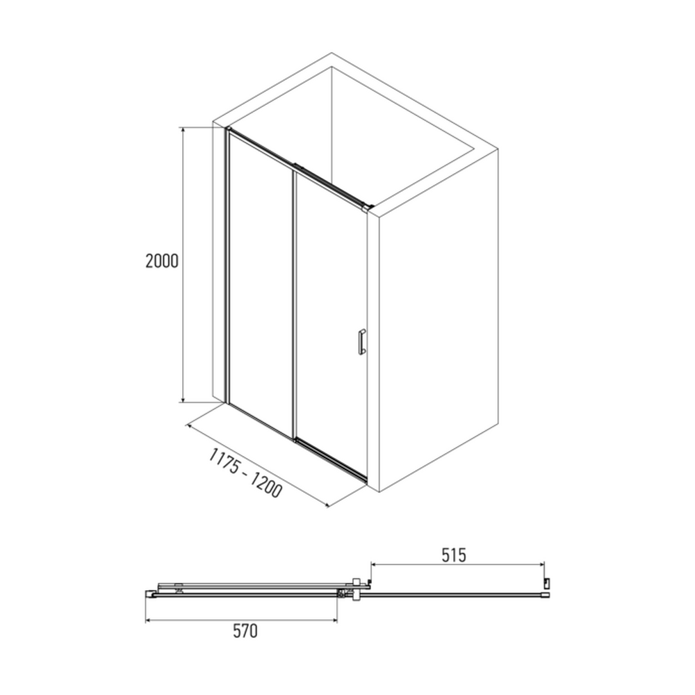Дверь в нишу ALEX BAITLER AB61С120 (1200*2000)