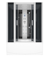 Душевой  бокс ER4515TP-C4-RUS  1480*800*2150см,зад.стенка чер.стекло тон 4 мм выс. под.г/м проф.хром. 4к.ER4515TP-C4-RUS	