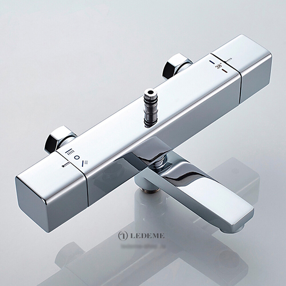 2424 Душевая система LEDEME с термостатическим смесителем и троп душем