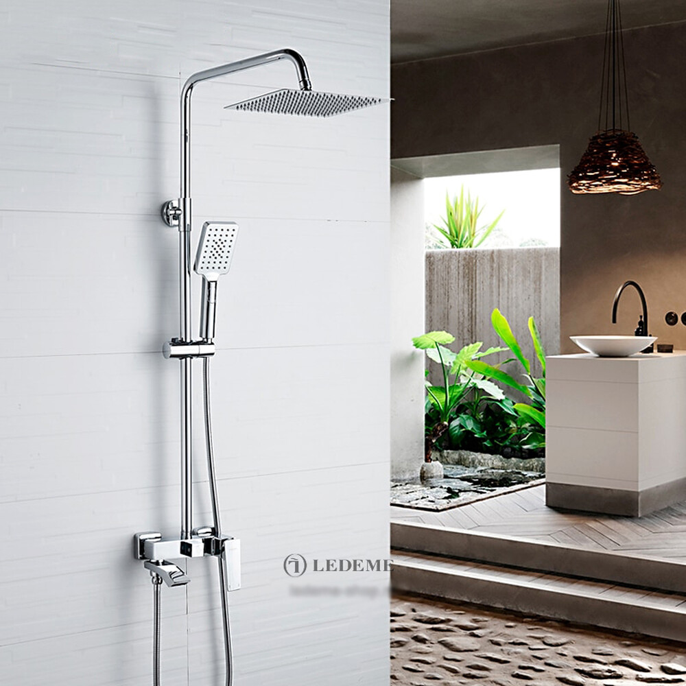 2478 Душевая система LEDEME со смесителем и тропическим душем d-35