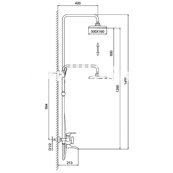 2469 Душевая система Frap d-35 (хром)