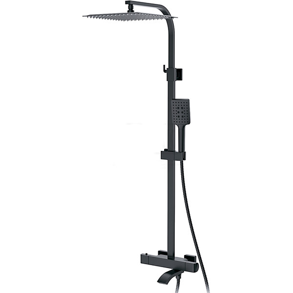 G2407-60 Душевая система GAPPO с верхним душем,термостатом и ручной лейкой (черный)