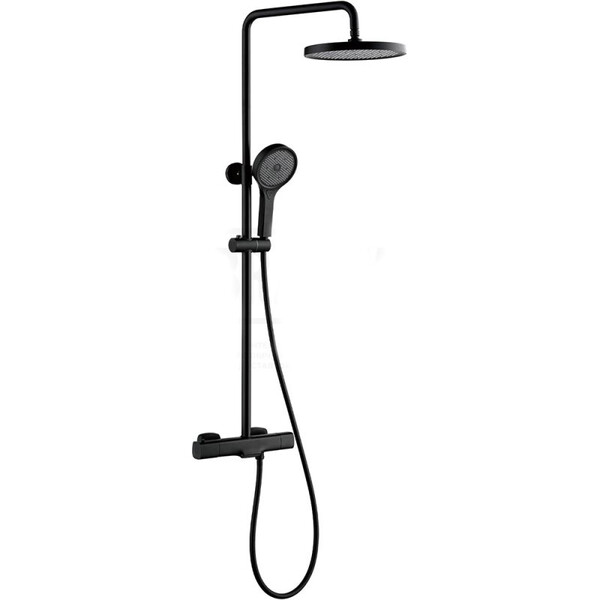 G2495-76 Душевая система GAPPO с верхним душем, термостатом и ручной лейкой (черный)