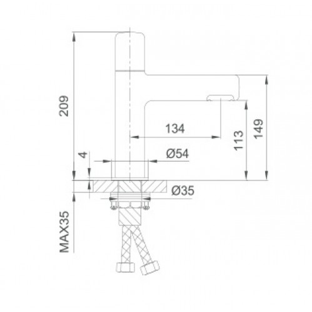 G1052-80 Смеситель Тюльпан GAPPO (хром)