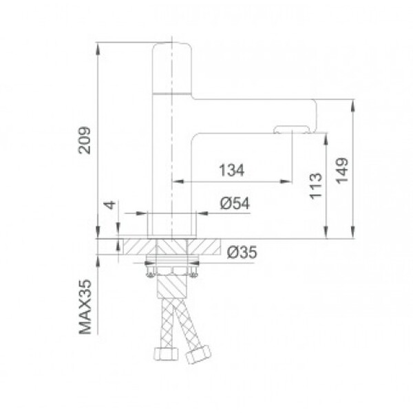 G1052-80 Смеситель Тюльпан GAPPO (хром)