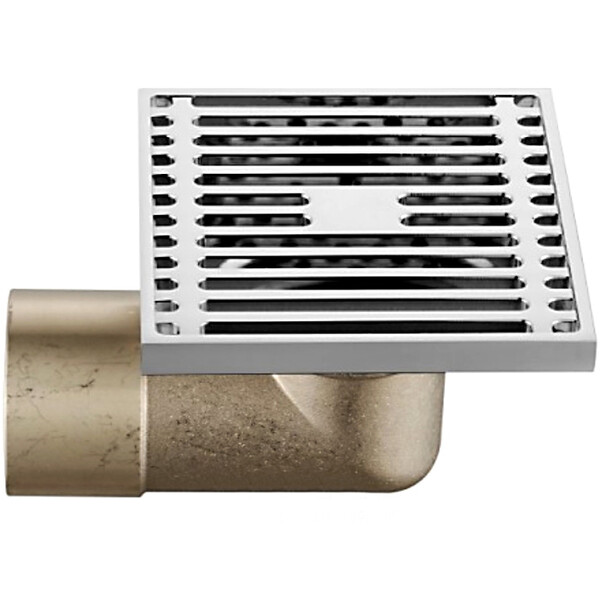 K80610-10 Трап 50 горизонтальный GERHANS латунь 100*100 (хром)  сухой затвор