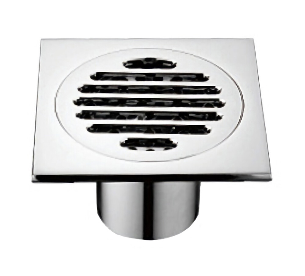 K81510-10 Трап 50 вертикальный GERHANS латунь 100*100 (хром)  сухой затвор